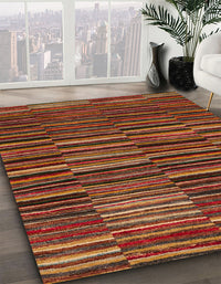 Abstract Saffron Red Modern Rug, abs5450