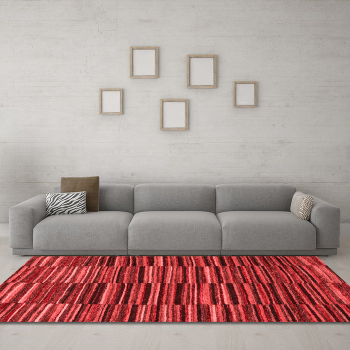 Modern Red Washable Rugs