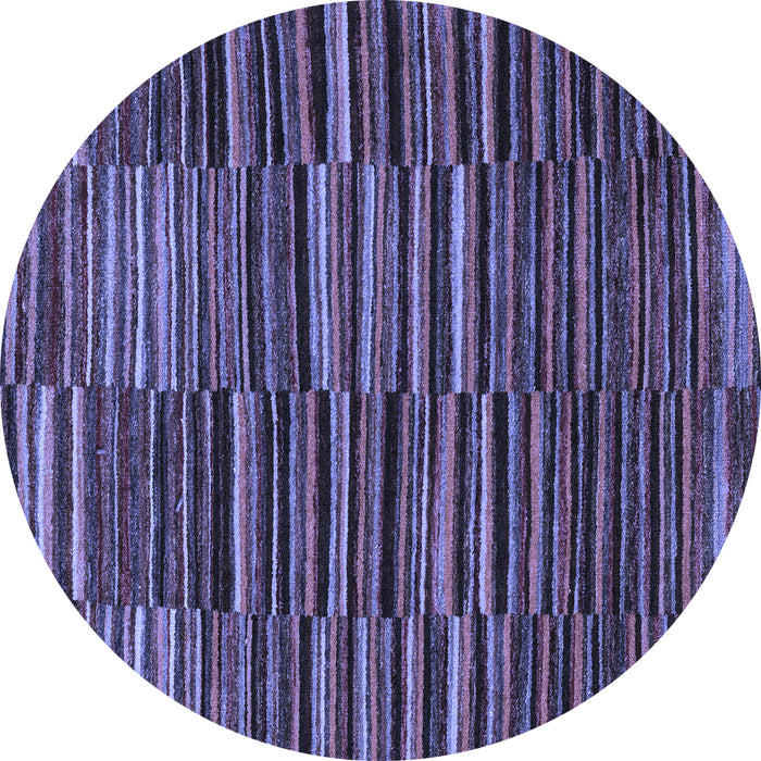 Round Abstract Blue Modern Rug, abs5450blu