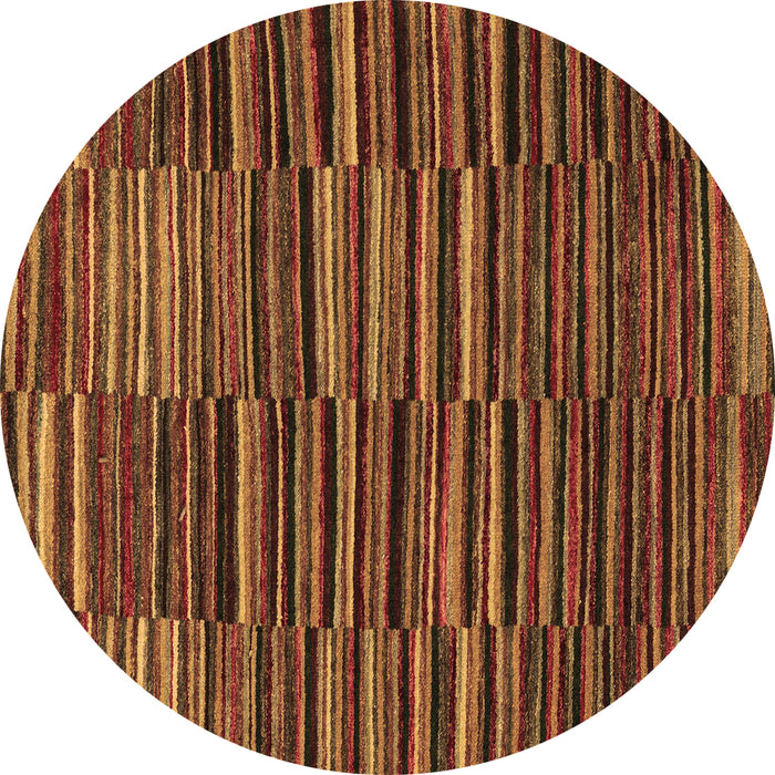 Round Machine Washable Abstract Brown Modern Rug, wshabs5450brn
