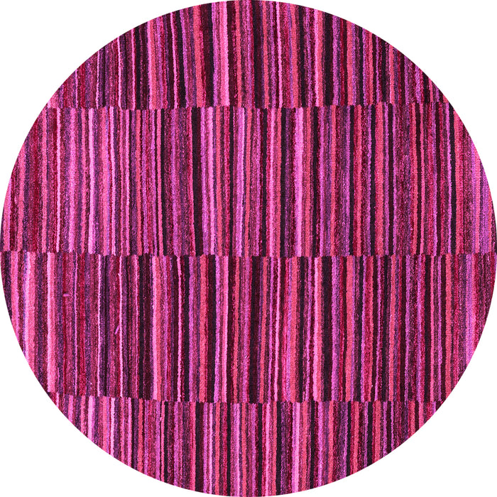 Round Abstract Pink Modern Rug, abs5450pnk