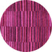 Round Abstract Pink Modern Rug, abs5450pnk