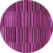 Round Abstract Purple Modern Rug, abs5450pur