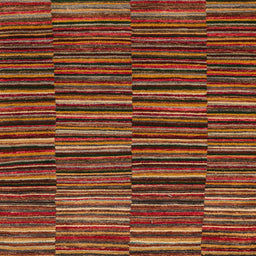 Square Machine Washable Abstract Saffron Red Rug, wshabs5450