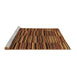 Sideview of Machine Washable Abstract Brown Modern Rug, wshabs5450brn