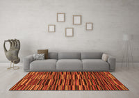 Machine Washable Abstract Orange Modern Rug, wshabs5450org