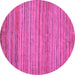 Round Abstract Pink Modern Rug, abs5451pnk