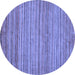 Round Abstract Blue Modern Rug, abs5451blu