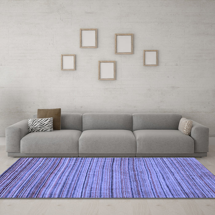 Machine Washable Abstract Blue Modern Rug in a Living Room, wshabs5451blu