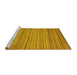 Sideview of Machine Washable Abstract Yellow Modern Rug, wshabs5451yw