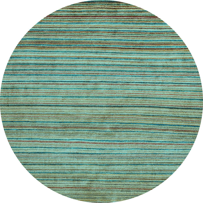 Round Machine Washable Abstract Light Blue Modern Rug, wshabs5451lblu