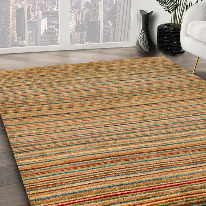 Machine Washable Abstract Red Rug in a Family Room, wshabs5451