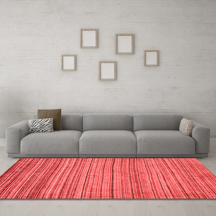 Modern Red Washable Rugs