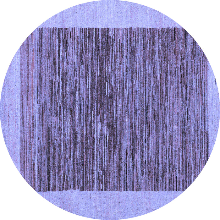 Round Abstract Blue Modern Rug, abs5452blu