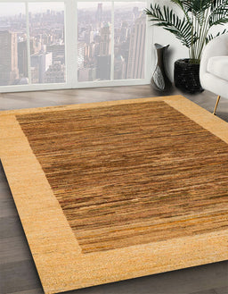 Abstract Orange Modern Rug in Family Room, abs5452