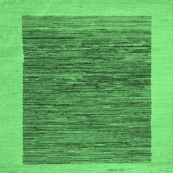Square Abstract Emerald Green Modern Rug, abs5452emgrn
