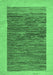 Machine Washable Abstract Emerald Green Modern Area Rugs, wshabs5452emgrn