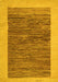 Machine Washable Abstract Yellow Modern Rug, wshabs5452yw