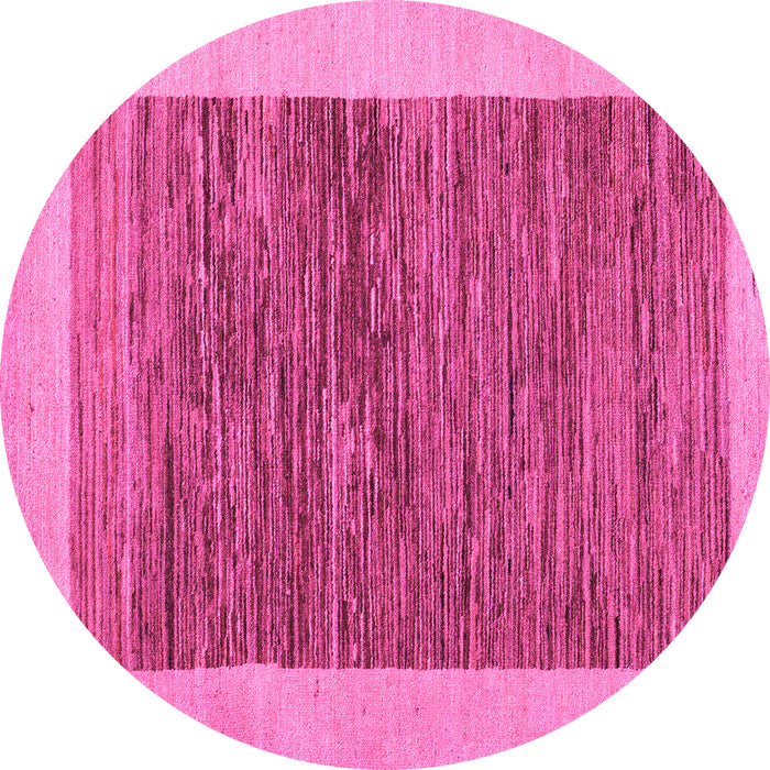 Round Abstract Pink Modern Rug, abs5452pnk