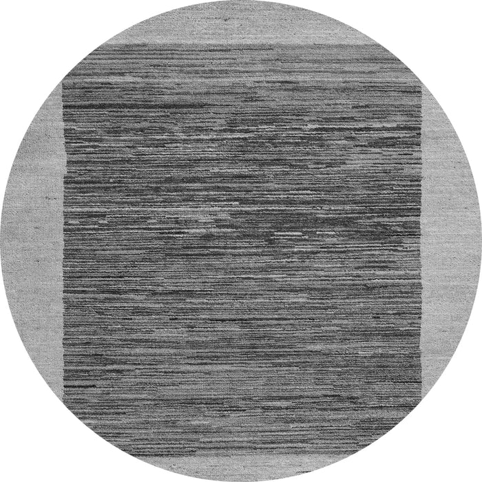 Round Abstract Gray Modern Rug, abs5452gry