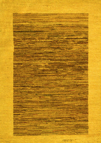 Abstract Yellow Modern Rug, abs5452yw