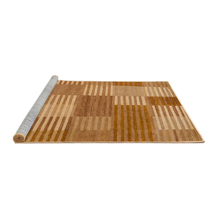 Sideview of Machine Washable Abstract Sedona Brown Rug, wshabs5453