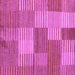 Square Machine Washable Checkered Purple Modern Area Rugs, wshabs5453pur