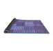 Sideview of Checkered Blue Modern Rug, abs5453blu