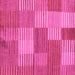 Square Checkered Pink Modern Rug, abs5453pnk