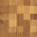 Square Checkered Brown Modern Rug, abs5453brn