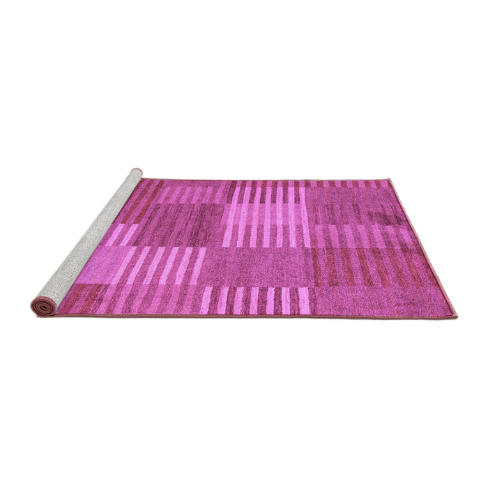 Sideview of Machine Washable Checkered Purple Modern Area Rugs, wshabs5453pur