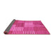 Sideview of Checkered Pink Modern Rug, abs5453pnk