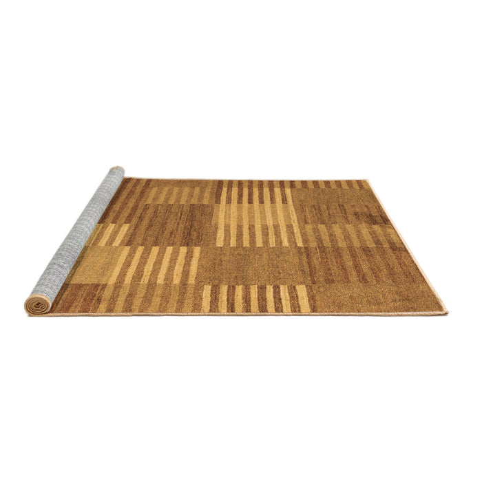 Sideview of Machine Washable Checkered Brown Modern Rug, wshabs5453brn