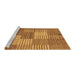 Sideview of Machine Washable Checkered Brown Modern Rug, wshabs5453brn