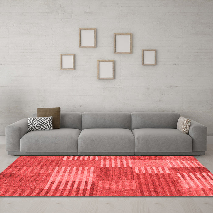 Modern Red Washable Rugs