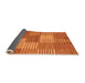 Sideview of Checkered Orange Modern Rug, abs5453org