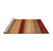 Sideview of Machine Washable Abstract Orange Rug, wshabs5454