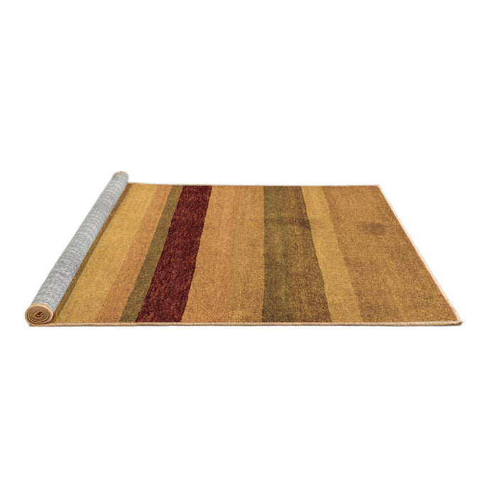 Sideview of Machine Washable Abstract Brown Modern Rug, wshabs5454brn
