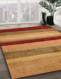 Abstract Orange Modern Rug, abs5454