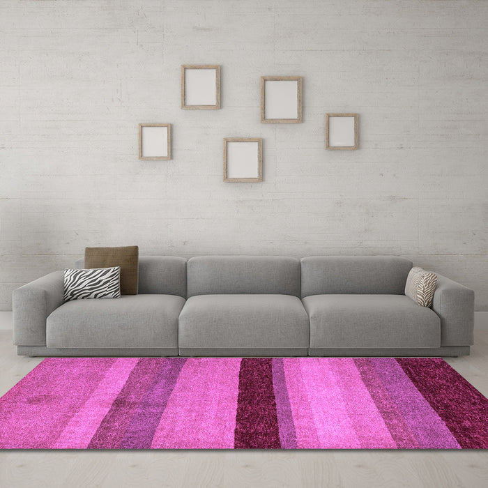 Machine Washable Abstract Purple Modern Area Rugs in a Living Room, wshabs5454pur