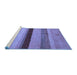 Sideview of Machine Washable Abstract Blue Modern Rug, wshabs5454blu