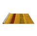 Sideview of Machine Washable Abstract Yellow Modern Rug, wshabs5454yw