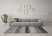 Machine Washable Abstract Gray Modern Rug in a Living Room,, wshabs5454gry