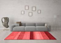 Machine Washable Abstract Red Modern Rug, wshabs5454red
