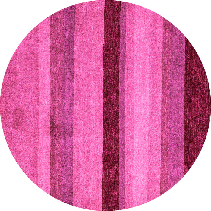 Round Abstract Pink Modern Rug, abs5454pnk
