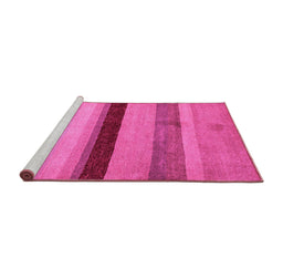 Sideview of Machine Washable Abstract Pink Modern Rug, wshabs5454pnk