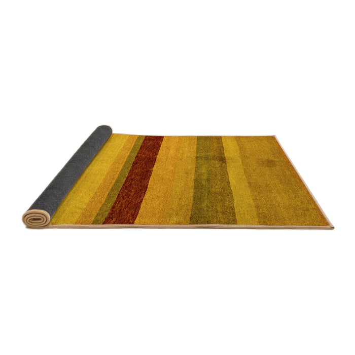 Sideview of Abstract Yellow Modern Rug, abs5454yw