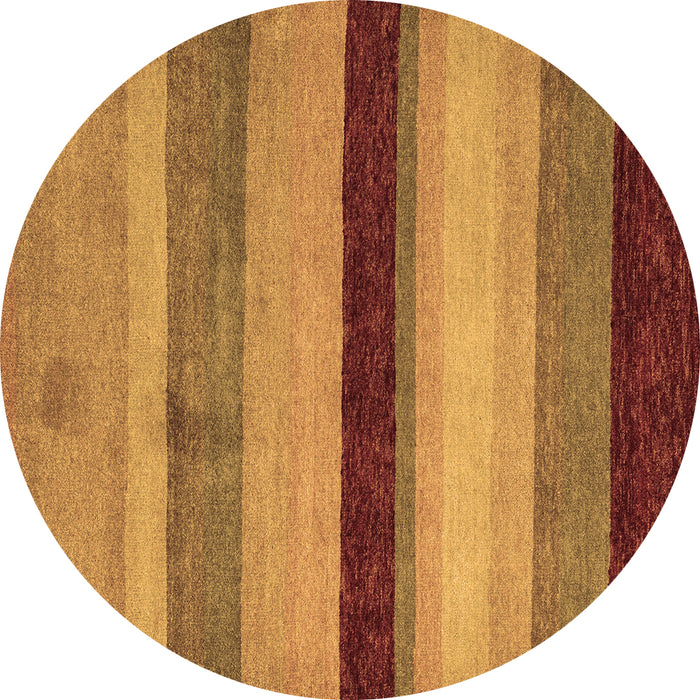 Round Abstract Brown Modern Rug, abs5454brn