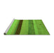 Sideview of Machine Washable Abstract Green Modern Area Rugs, wshabs5454grn