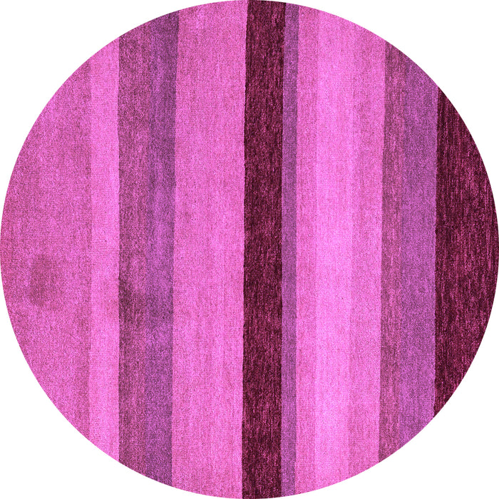 Round Machine Washable Abstract Purple Modern Area Rugs, wshabs5454pur